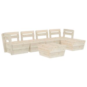 vidaXL 6-osainen kuormalavasohvasarja kyll&auml;stetty kuusi