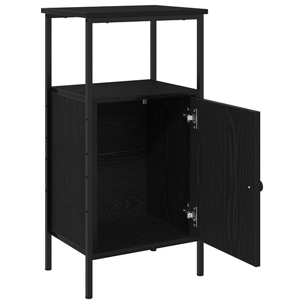 vidaXL Y&ouml;p&ouml;yt&auml;kaappi 2 pcs Musta tammi. 41 x 31 x 80 cm Tekninen puu