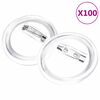 vidaXL Rintanappisarja pinsseill&auml; 100 sarjaa akryyli 37 mm