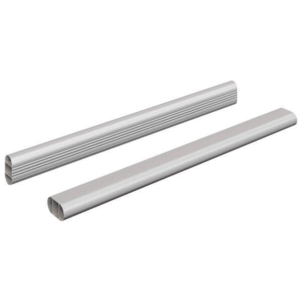 vidaXL Kaapintanko 2 pcs Hopea 764 x 15 x 29 mm Alumiiniseos
