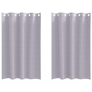 vidaXL Piment&auml;v&auml; verho renkailla 2 kpl Metalli harmaa 175 x 140 cm
