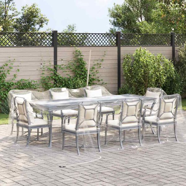 vidaXL kirkas suojapeite silmukoilla 5x5 m PVC