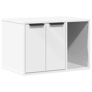 vidaXL Kissanhiekkalaatikon kotelo valkoinen 60x40x40 cm tekninen puu