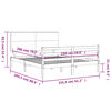 vidaXL Sängynrunko päädyllä valkoinen King Size täysi puu