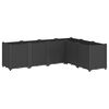 vidaXL Ulkokukkalaatikko musta 160x120x53 cm PP