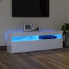 vidaXL TV-taso LED-valoilla korkeakiilto valkoinen 120x35x40 cm