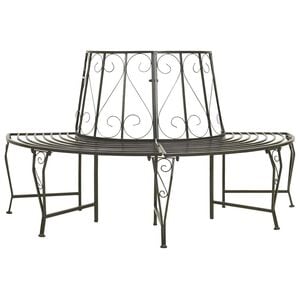vidaXL Puutarhan puolipy&ouml;re&auml; puunymp&auml;ryspenkki 160 cm ter&auml;s