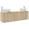 vidaXL Kylpyhuoneen kaappisetti 3 kpl Sonoma-tammi 49,5 x 44,5 x 65 cm
