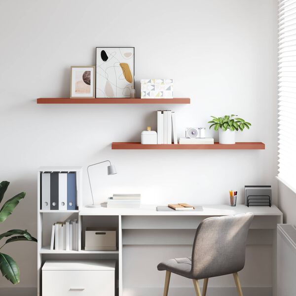 vidaXL Sein&auml;hylly 2 pcs Punainen 120 x 23,5 x 4 cm Tekninen puu