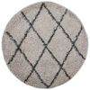 vidaXL P&ouml;rr&ouml;matto PAMPLONA korkeanukka moderni beige/antras. &Oslash; 100 cm