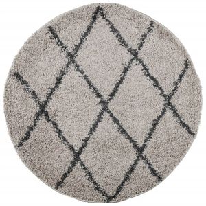 vidaXL P&ouml;rr&ouml;matto PAMPLONA korkeanukka moderni beige/antras. &Oslash; 100 cm