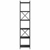vidaXL Kirjahylly Musta tammi. 40 x 30 x 189,5 cm Tekninen puu