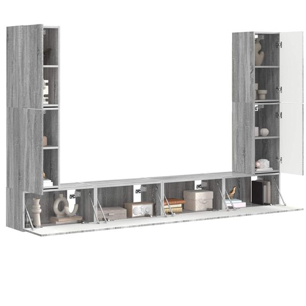 vidaXL 4 pcs Harmaa Sonoma