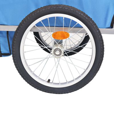 vidaXL Polkupyörän peräkärry harmaa ja sininen 30 kg
