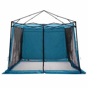 vidaXL Sis&auml;teltta 6 hengelle Sininen taffeta