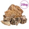 vidaXL Lohik&auml;&auml;rmekivet 25 kg ruskea 5-30 cm