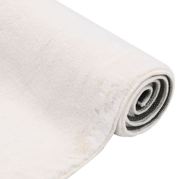 vidaXL Matto j&auml;niksen tekoturkis 200x300 cm kerma