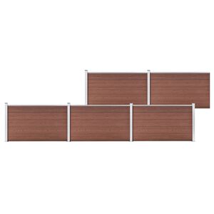 vidaXL Puutarha-aita WPC 872x106 cm ruskea