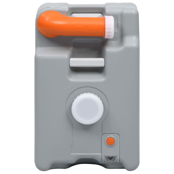 vidaXL Py&ouml;rill&auml; varustettu vesis&auml;ili&ouml; retkeilyyn 25 l harmaa