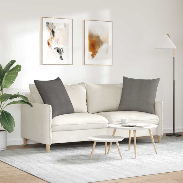 vidaXL Sohvatyynyt 2 pcs Vaaleanharmaa 80 x 80 cm Korduroikangas