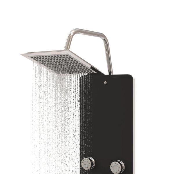 vidaXL Suihkupaneeliyksikk&ouml; lasi 25x47,5x130 cm musta