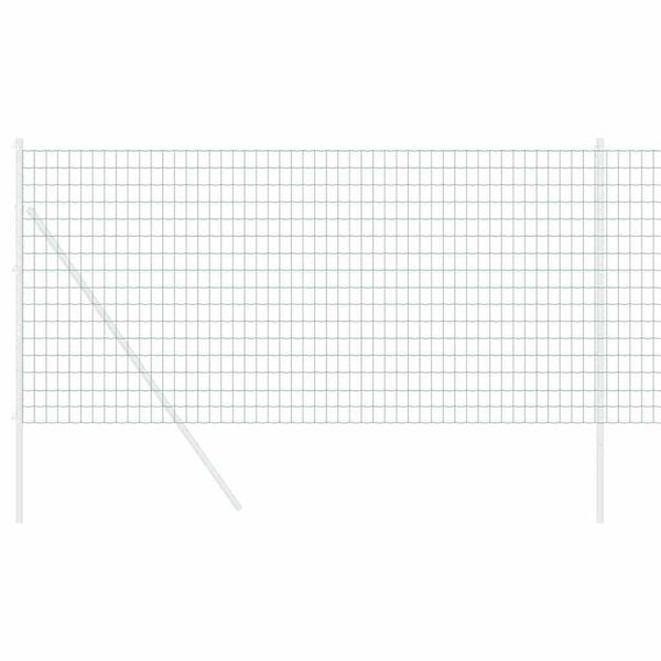 vidaXL Euroaita Vihre&auml; 1,2 x 25 m PVC-pintainen rauta