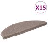 vidaXL Porrasmatot 15 kpl 65x21x4 cm tummanbeige puolipy&ouml;re&auml; suuri