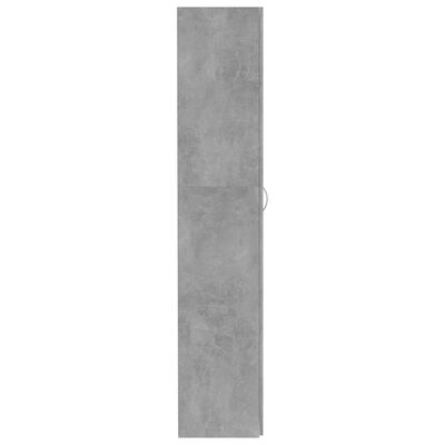 vidaXL Säilytyskaappi betoninharmaa 80x35,5x180 cm lastulevy