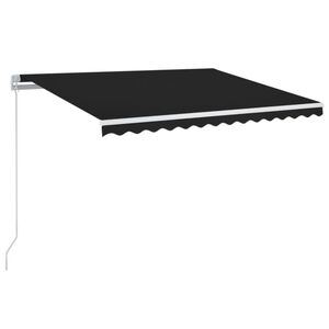 vidaXL Manuaalisesti kelattava markiisi LEDill&auml; 350x250 cm antrasiitti