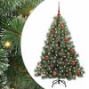 vidaXL Tekojoulukuusi 150 LED-valoilla Vihre&auml; 150 cm PE ja PVC