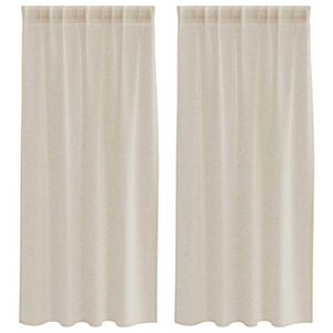 vidaXL Verhosatiini verhoilla 2 pcs Hiekka 175 x 140 cm Polyesteri