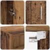 vidaXL S&auml;ilytyskaappi Vanha Puu 80 x 42,5 x 225 cm Tekninen puu