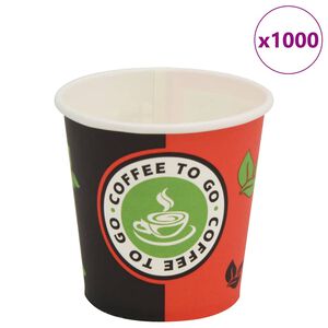 vidaXL Kertak&auml;ytt&ouml;iset kahvikupit 1000 kpl paperi 120 ml (4 unssia)