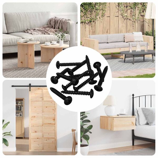 vidaXL Kierre kynsi 8219 pcs Musta Ter&auml;s