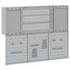 vidaXL Työkalukaappi ja pegboard-setti 4 pcs Musta 200 x 20 x 115 cm