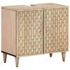 vidaXL Kylpyhuoneen pesuallaskaappi 62x33x58 cm t&auml;ysi mangopuu