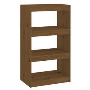 vidaXL Kirjahylly/tilanjakaja hunajanruskea 60x30x103,5 cm t&auml;ysi m&auml;nty