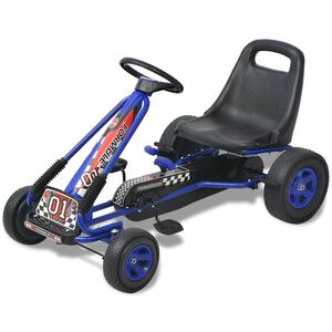 vidaXL Poljettava Mikroauto S&auml;&auml;dett&auml;v&auml;ll&auml; Penkill&auml; Sininen