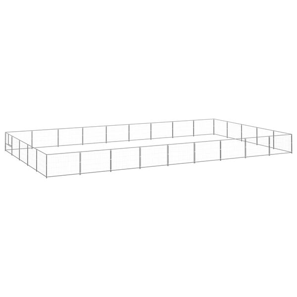 vidaXL Koiranh&auml;kki hopea 45 m&sup2; ter&auml;s