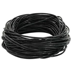 vidaXL Nahkany&ouml;ri 1 Musta &Oslash;1 mm x 5 m Nahka