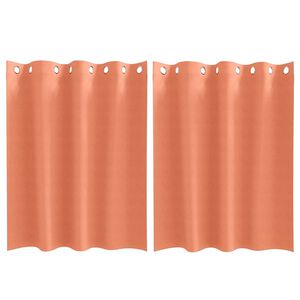 vidaXL Piment&auml;v&auml; verho renkailla 2 pcs Terrakotta 140 x 140 cm
