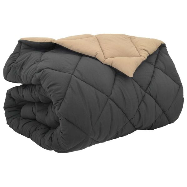 vidaXL Talvityyny Antrasiitti ja taupe 240 x 260 cm Mikrokuitu