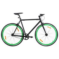 vidaXL Polkupyörä vaihteeton musta ja vihreä 700c 55 cm