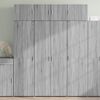 vidaXL Kaappi harmaa Sonoma 80x42,5x185 cm tekninen puu