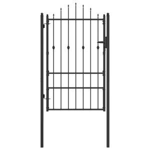 vidaXL Aitausportti HORST 100 x 150 cm Metalli Musta Lukittava