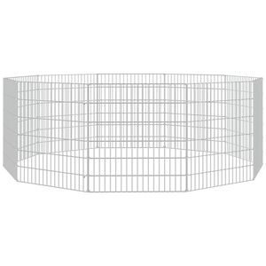 vidaXL El&auml;inh&auml;kki Free Range 10-paneelia 54x60 cm galvanoitu rauta