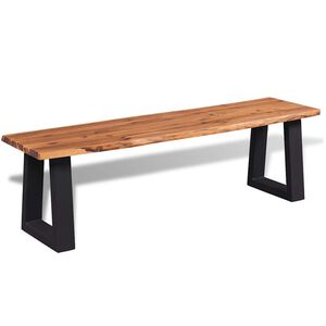 vidaXL Penkki kiinte&auml; akaasiapuu 145 cm
