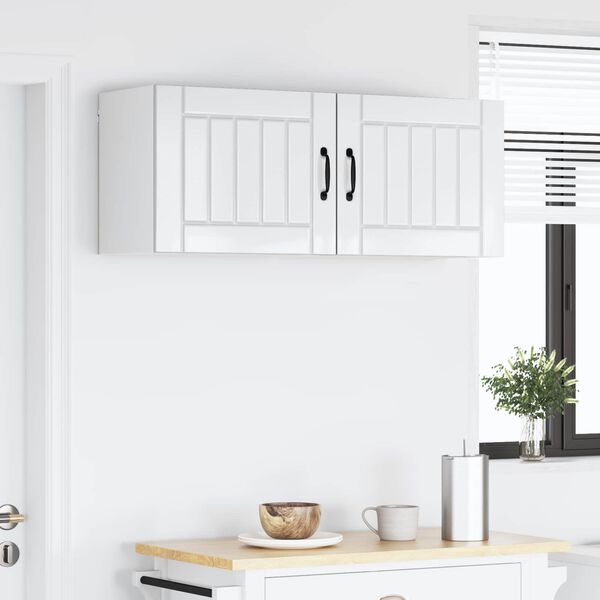 vidaXL Keitti&ouml;kaappi 2 pcs Korkean kiillon valkoinen 50 x 31 x 40 cm