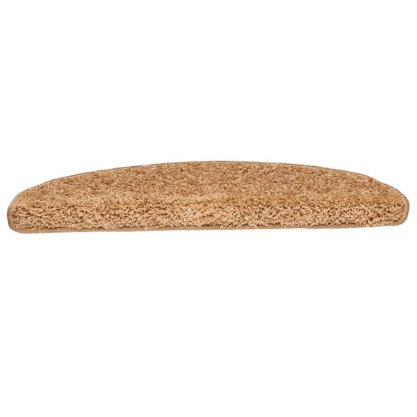 vidaXL Porrasmatot 15 kpl 65x21x4 cm Beige puolipyöreä suuri