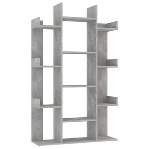 vidaXL Kirjahylly betoninharmaa 86x25,5x140 cm tekninen puu